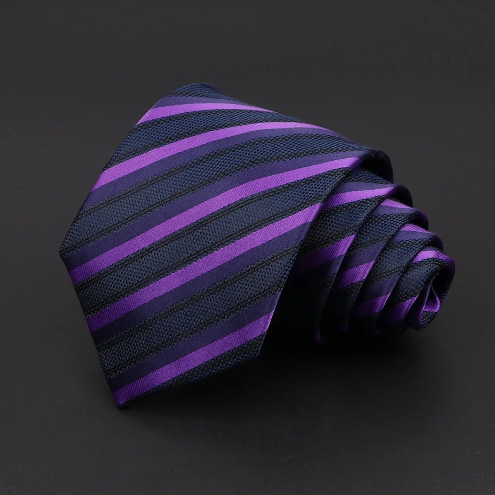 Des Roches - Imperial Violet Stripe Tie