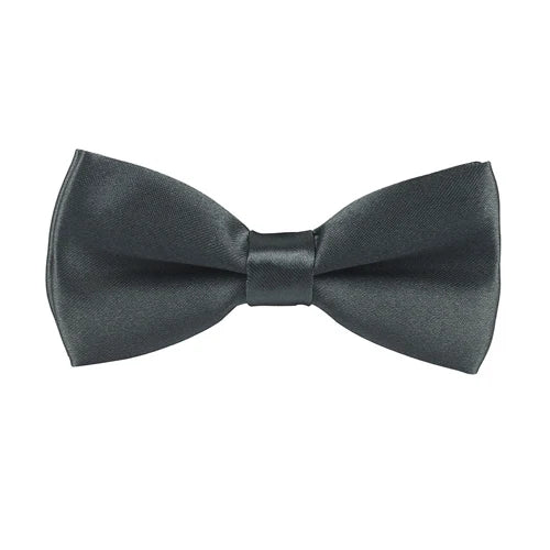Talisman Bow Tie - Charcoal Grey Solid Bow Tie