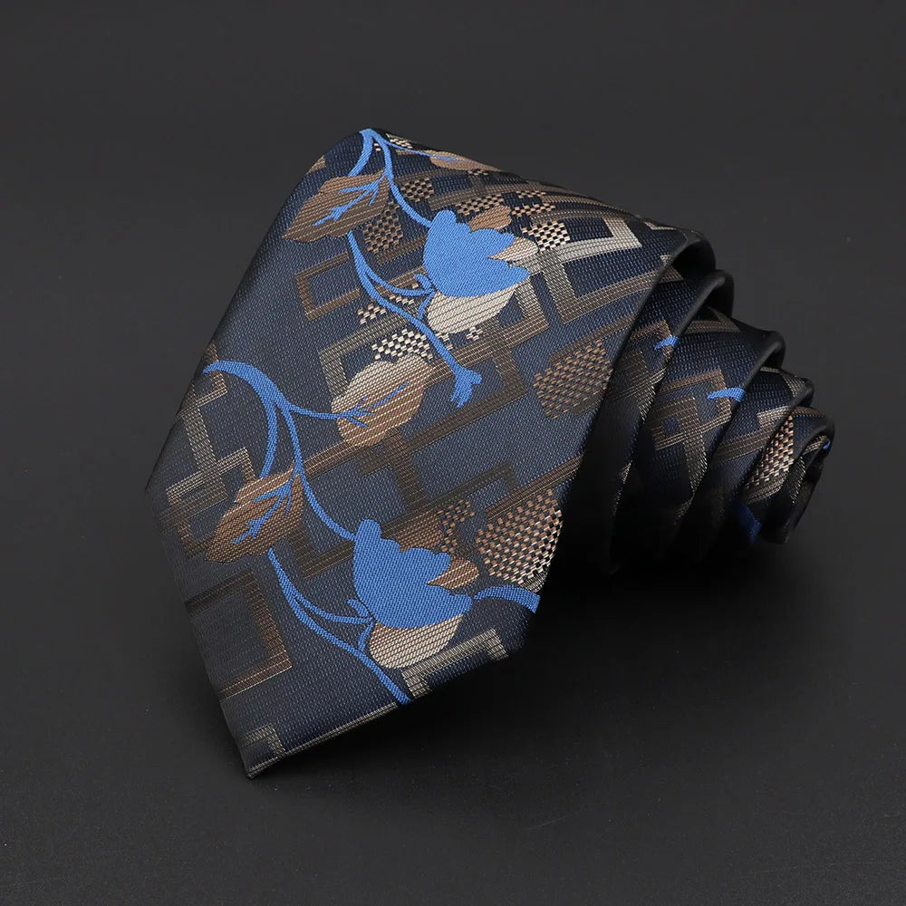 Villehardouin - Blue Tulip Cascade Tie