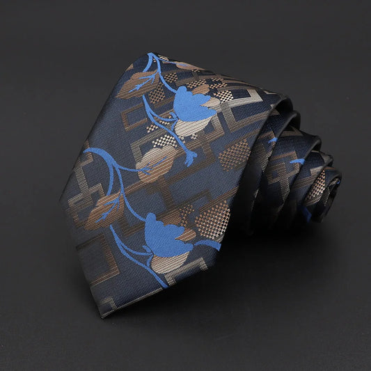 Villehardouin - Blue Tulip Cascade Tie