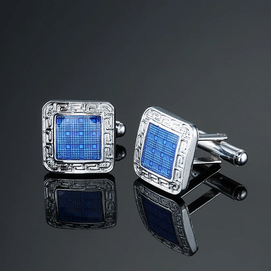 Talisman Cufflink – Valois Sapphire Crest