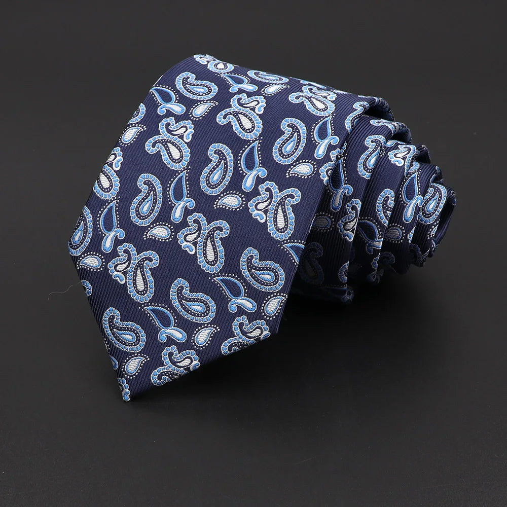 La Roche - Navy & Light Blue Paisley Tie