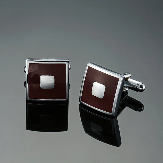 Talisman Cufflink – Borgia Garnet Square