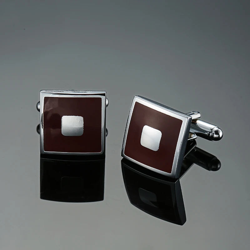 Talisman Cufflink – Borgia Garnet Square