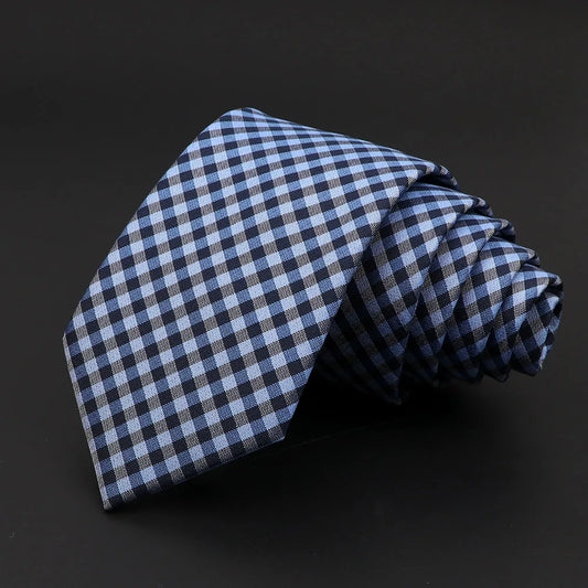 Talisman Tie - Classic Blue and Black Checkered Necktie