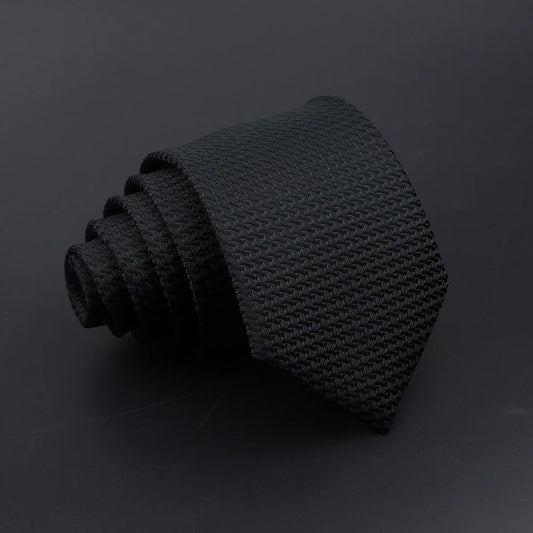 Melun - Timeless Black Textured Necktie