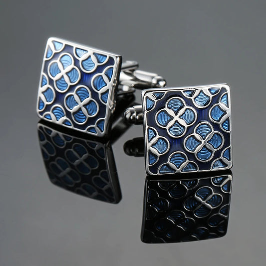 Talisman Cufflink – Borghese Sapphire Mosaic