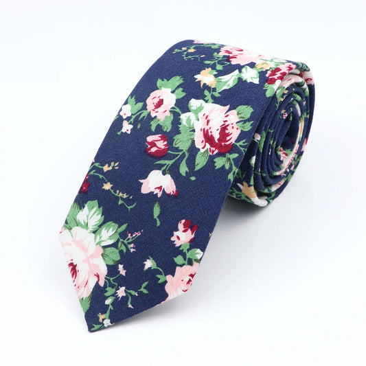 Lockhart - Navy Pink Rose Tie