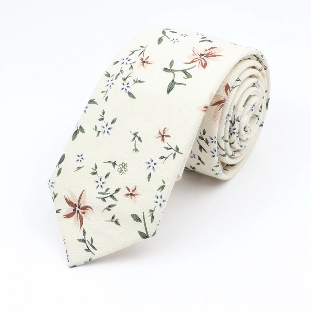 Dunmore - Ivory Wildflower Sprig Tie