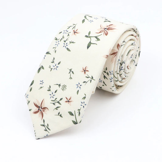 Dunmore - Ivory Wildflower Sprig Tie