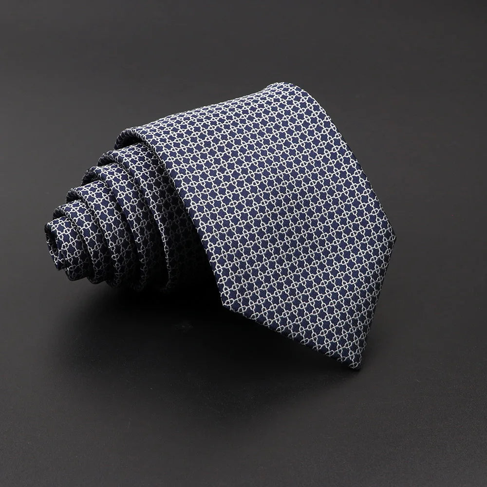 Barlow - Blue Grey Dot Weave Tie