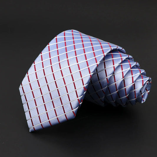 Talisman Tie - Classic Blue and Red Grid Necktie