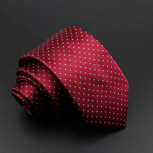 De La Rochejaquelein - Crimson Red Microdot Tie – Classic with a Twist