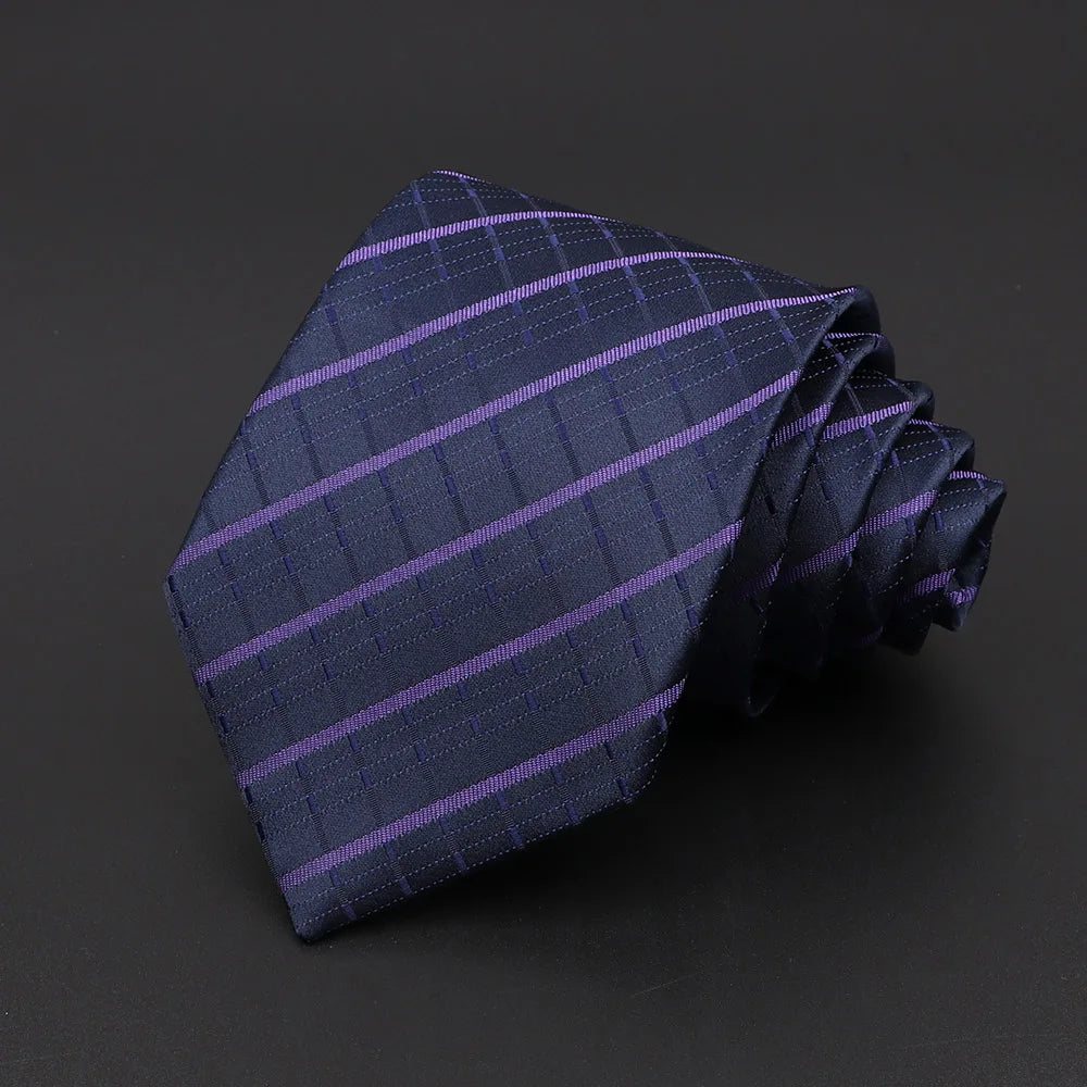 Del Viso - Midnight Violet Stripe Tie