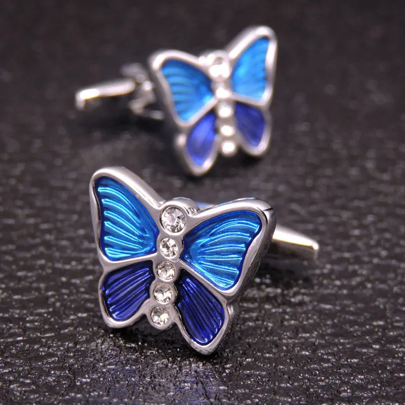Talisman Cufflink – Sapphire Butterfly