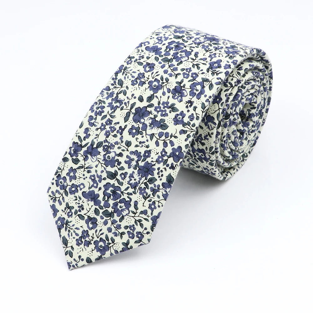 Falmouth - Navy Sprig Floral Tie