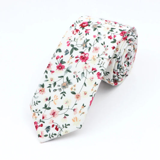 Islington - White Ditsy Garden Tie