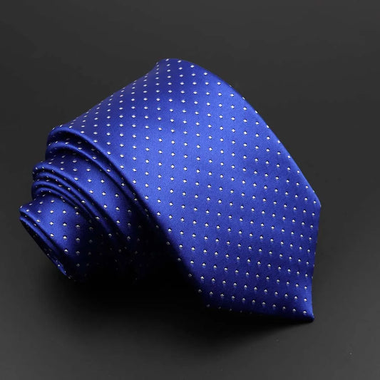 De La Rochejaquelein - Royal Blue Microdot Tie – Sharp Detail with Classic Confidence