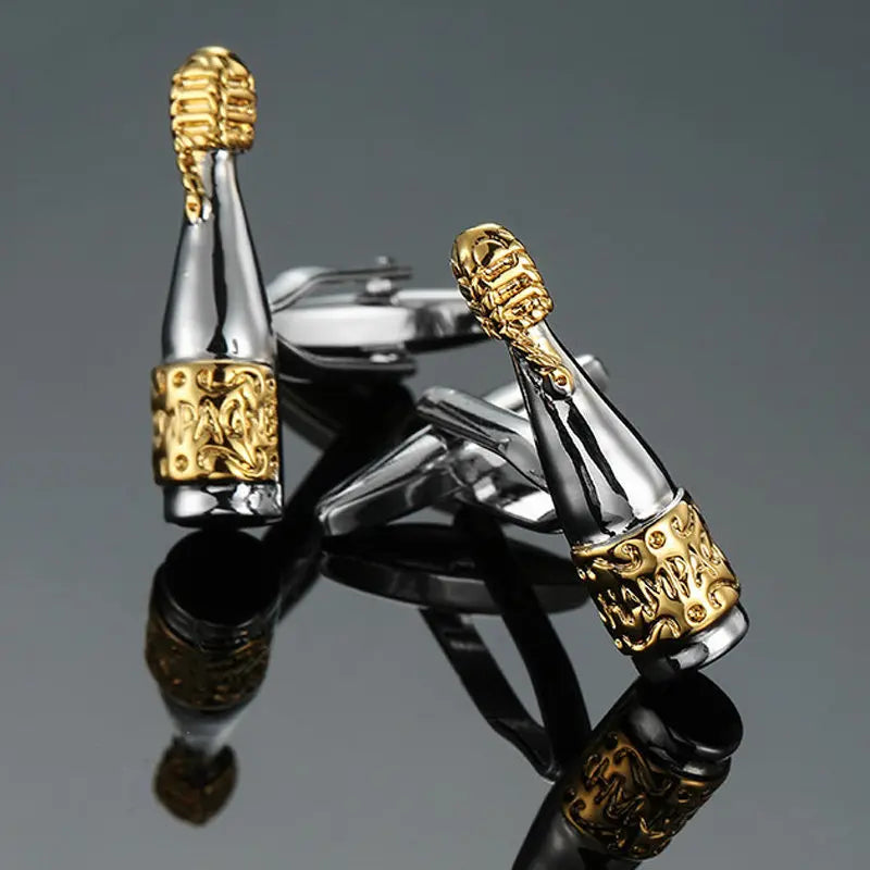 Talisman Cufflink – Champagne Bottle