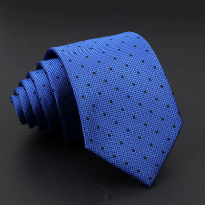 Royal Blue Polka Dot Talisman Necktie – Refined Elegance