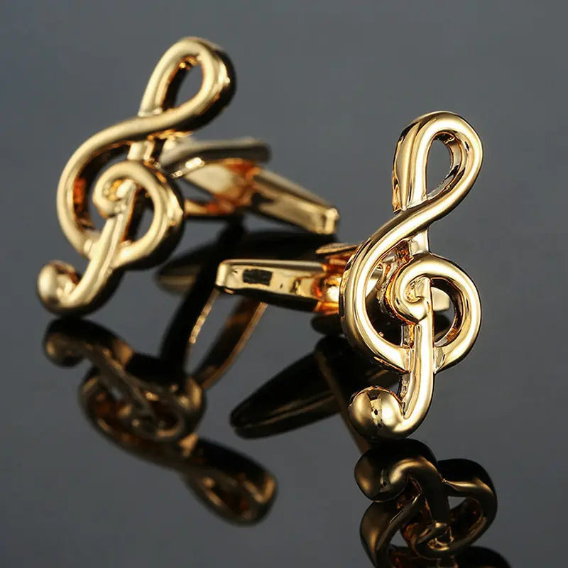Talisman Cufflink – Gold Treble Clef