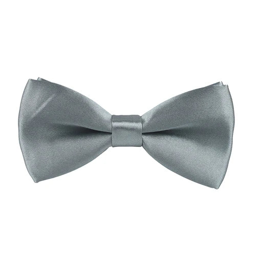 Talisman Bow Tie - Steel Grey Solid Bow Tie