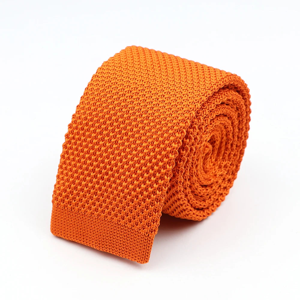Fenwick - Orange Knitted Tie