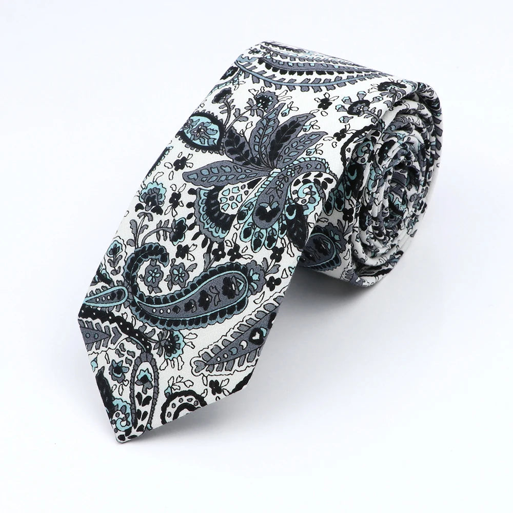 Tavistock - Black & White Paisley Tie