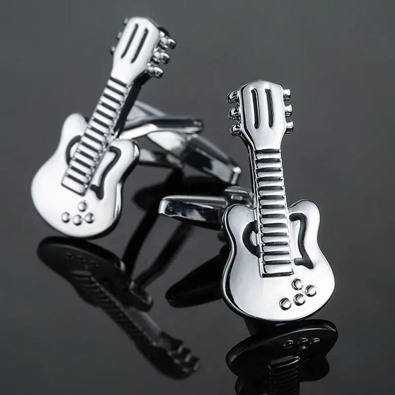 Talisman Cufflink – Silver Rock Guitar