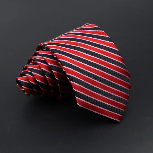 Montbazon - Bold Red and Black Striped Tie