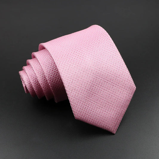 Givry - Elegant Pink Textured Silk Necktie