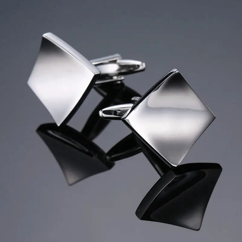 Silver Kite Twist cufflinks