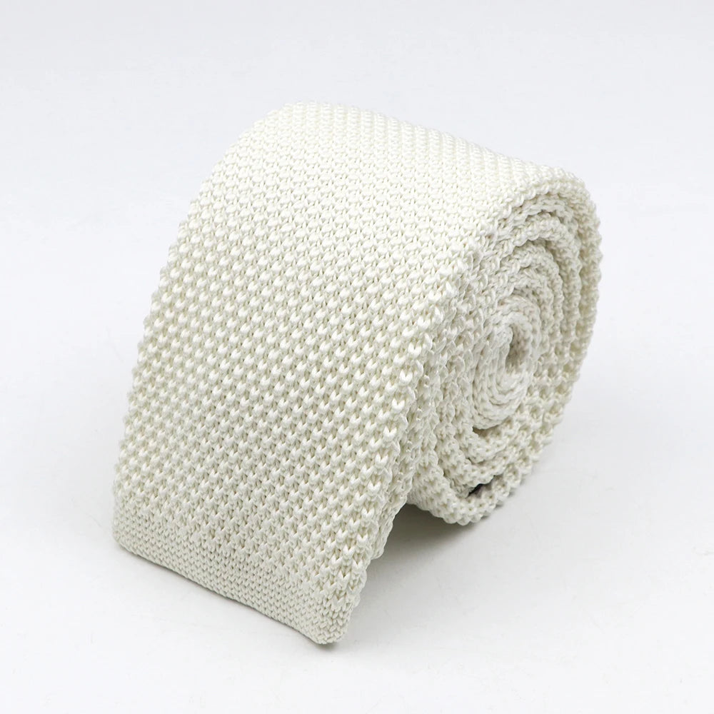 Merriweather - Ivory Knitted Tie