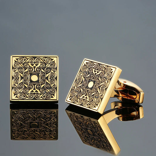 Talisman Cufflink – Malaspina Imperial Swirl Gold