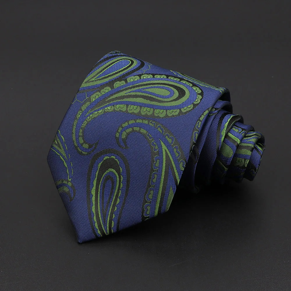 Luján - Emerald Paisley on Navy Tie
