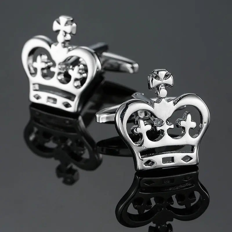 Talisman Cufflink – Silver Crown