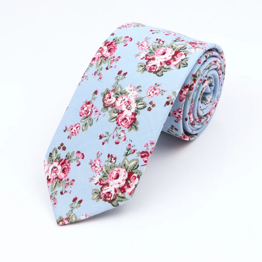 Farrington - Sky Blue Rose Tie
