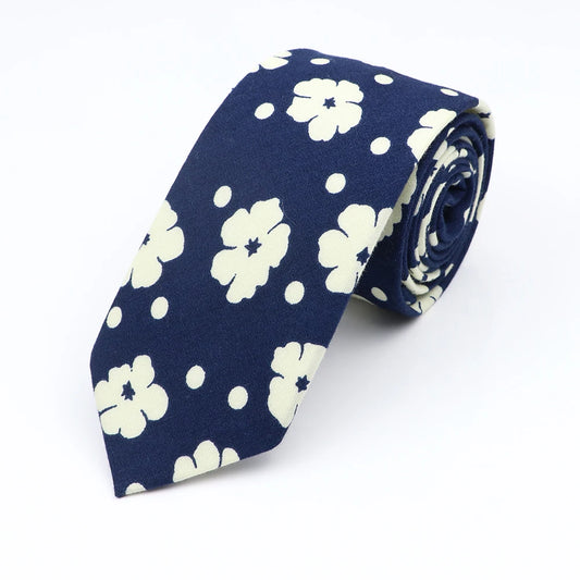 Penhallow - Navy White Blossom Tie