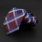 Talisman Tie - Classic Burgundy and Blue Plaid Necktie