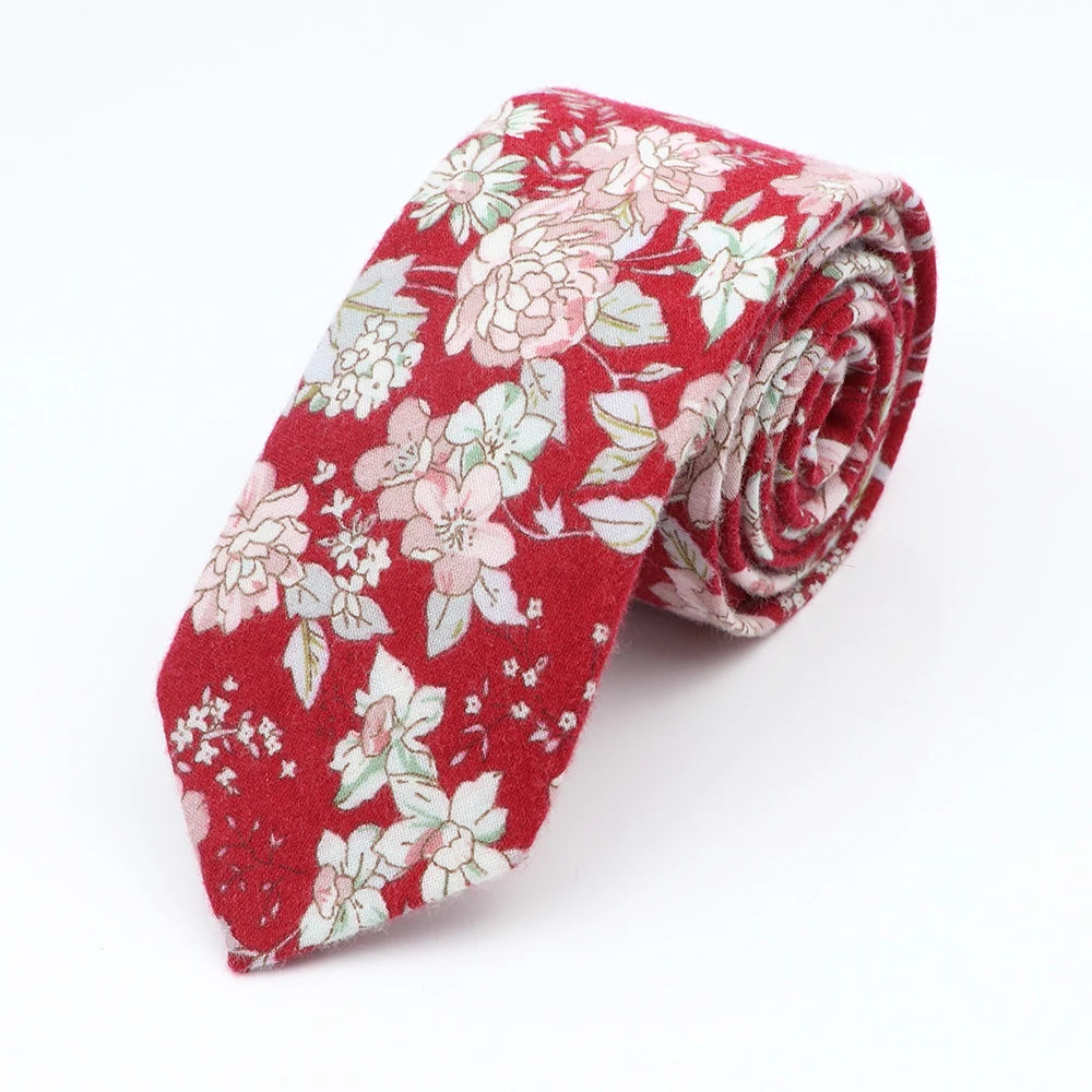Norbury - Scarlet Lily Bloom Tie
