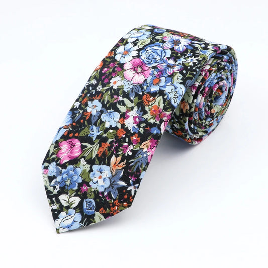 Pemberley - Midnight Floral Medley Tie