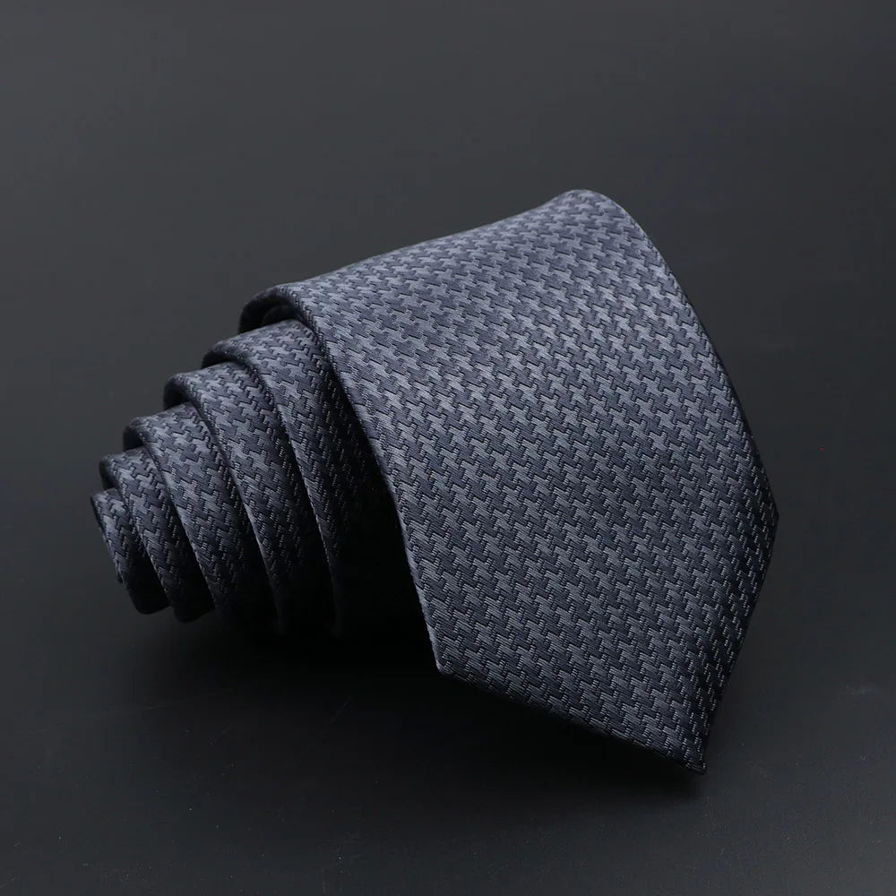 Montferrat - Charcoal Houndstooth Tie