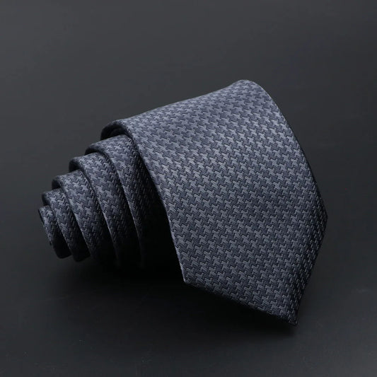 Montferrat - Charcoal Houndstooth Tie