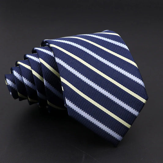 Classic Navy Striped Talisman Necktie – Timeless Sophistication