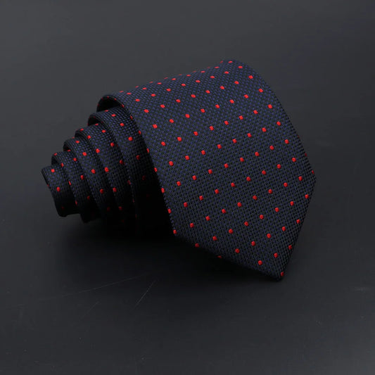Montijo - Classic Navy Blue Polka Dot Tie