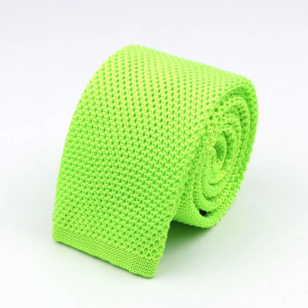 Sinclair - Neon Green Knitted Tie