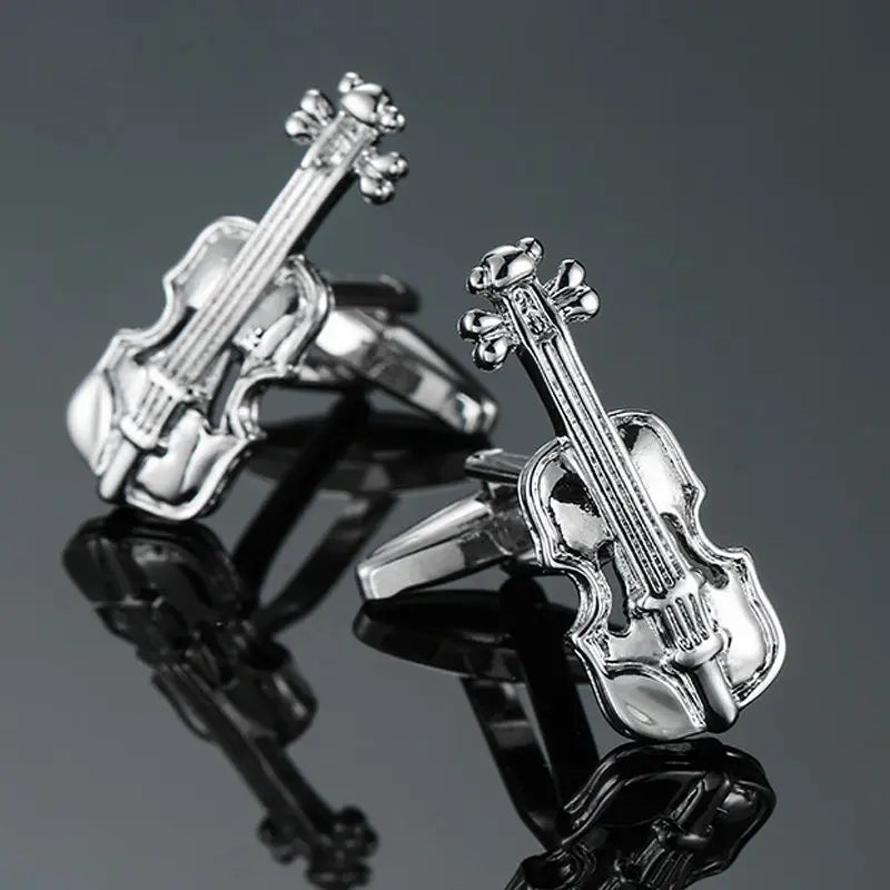 Talisman Cufflink – Silver Violin