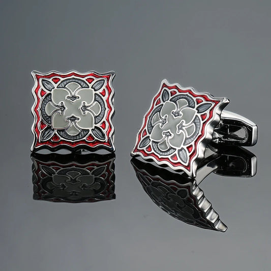 Talisman Cufflink – Aldobrandini Crimson Crest
