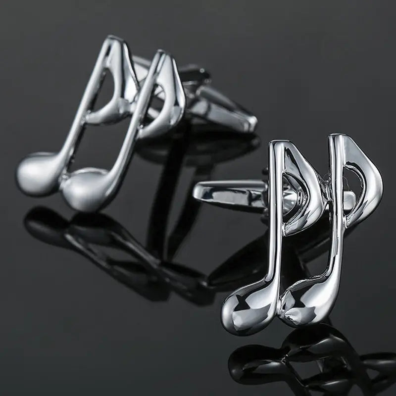 Talisman Cufflink – Silver Music Note