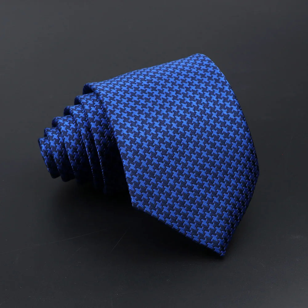 Montferrat - Royal Blue Houndstooth Tie